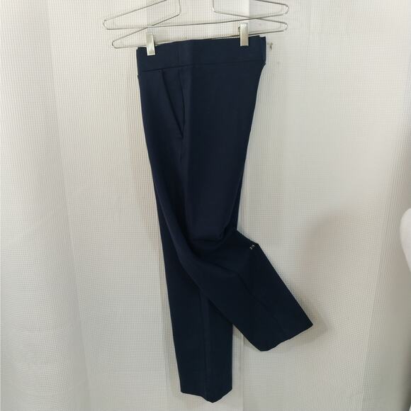 NWOT! LOFT! NAVY BLUE STRETCH TAILORED CASUAL PANTS, SLACKS, MIDRISE! SZ S - Picture 9 of 12